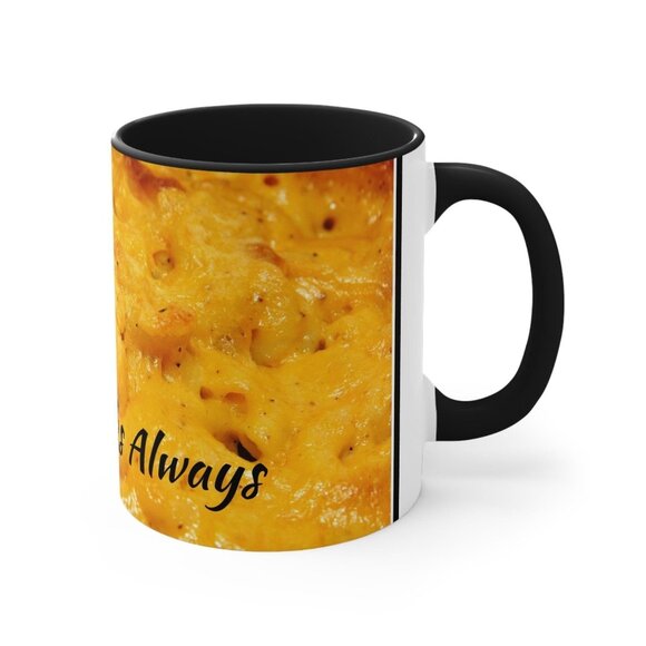 Give Thanks Always Personalized Mac and Cheese Ceramic Coffee Mug - Picture 3 of 4